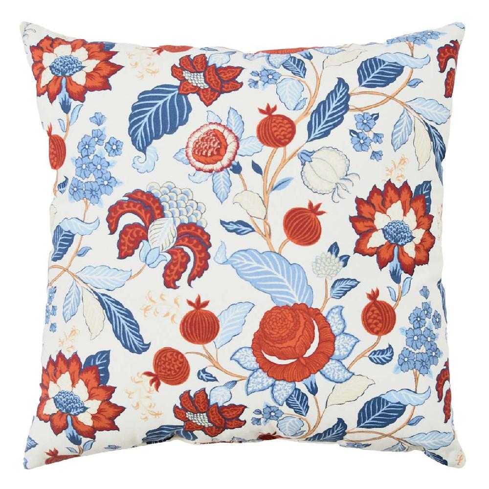 At Home Jacobean Floral Print Throw Pillow 18"