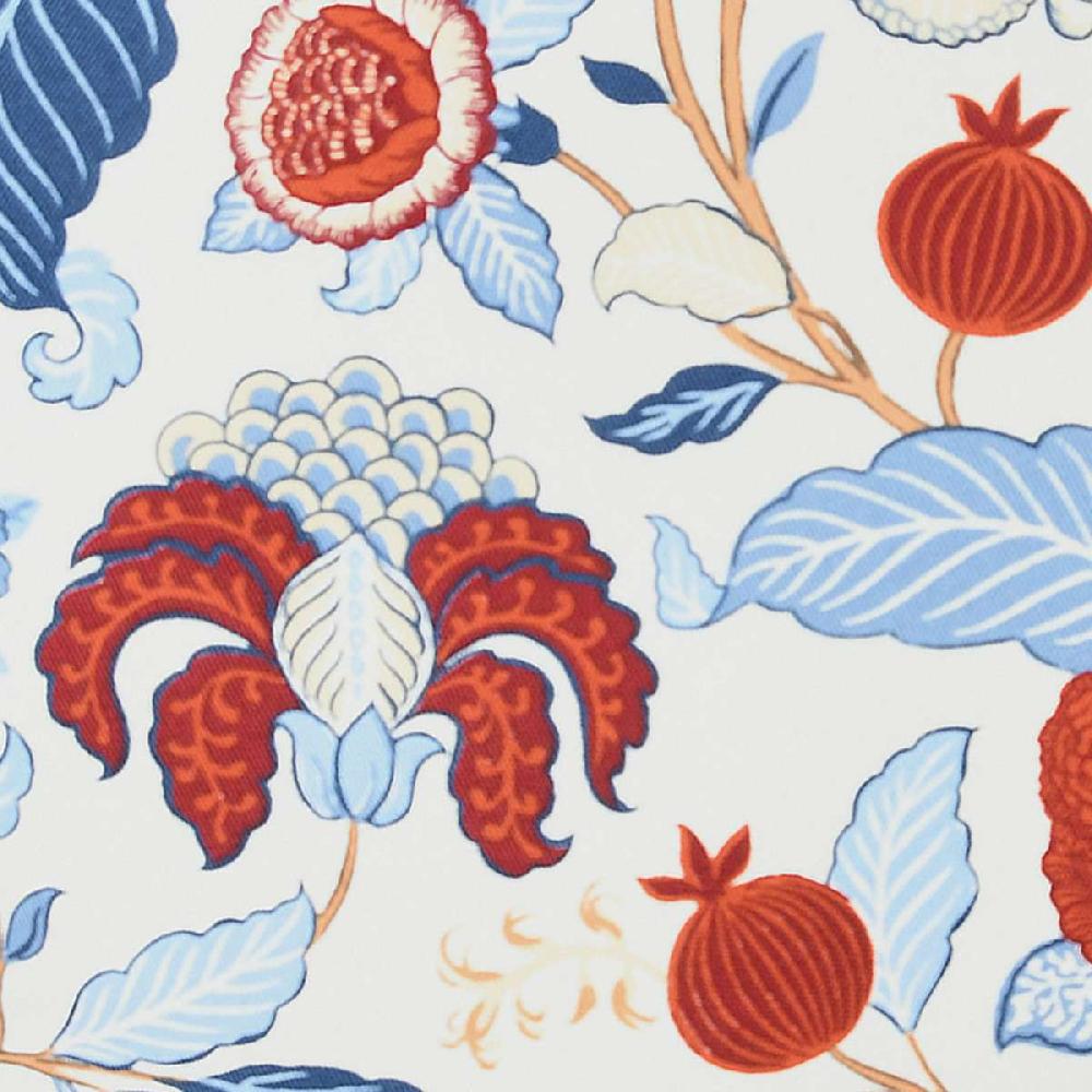 At Home Jacobean Floral Print Throw Pillow 18"