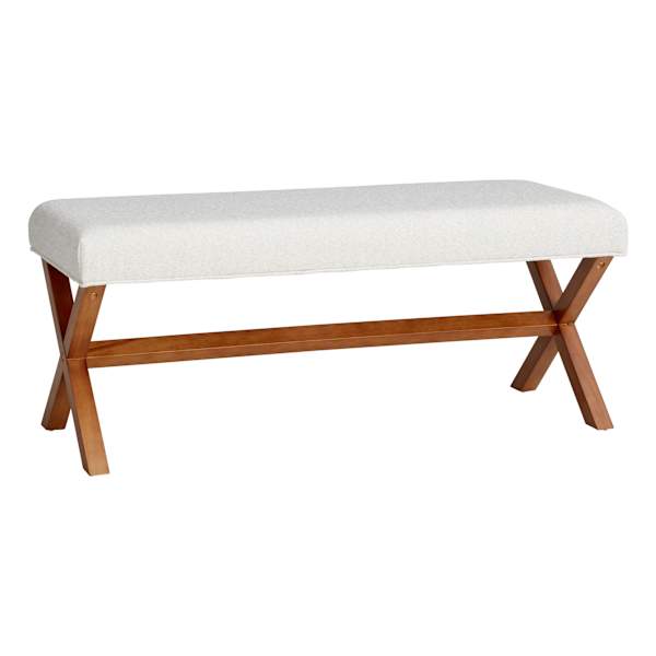 at home Jordan Chenille Bench Ivory