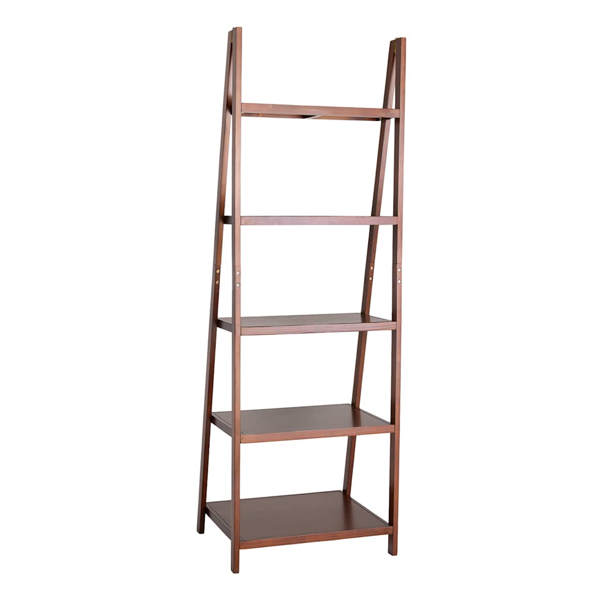 At Home Juniper 5-Tier Wooden Shelf Walnut Finish