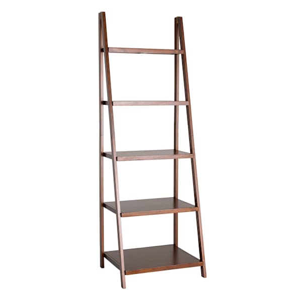 at home Juniper 5-Tier Wooden Shelf Walnut Finish