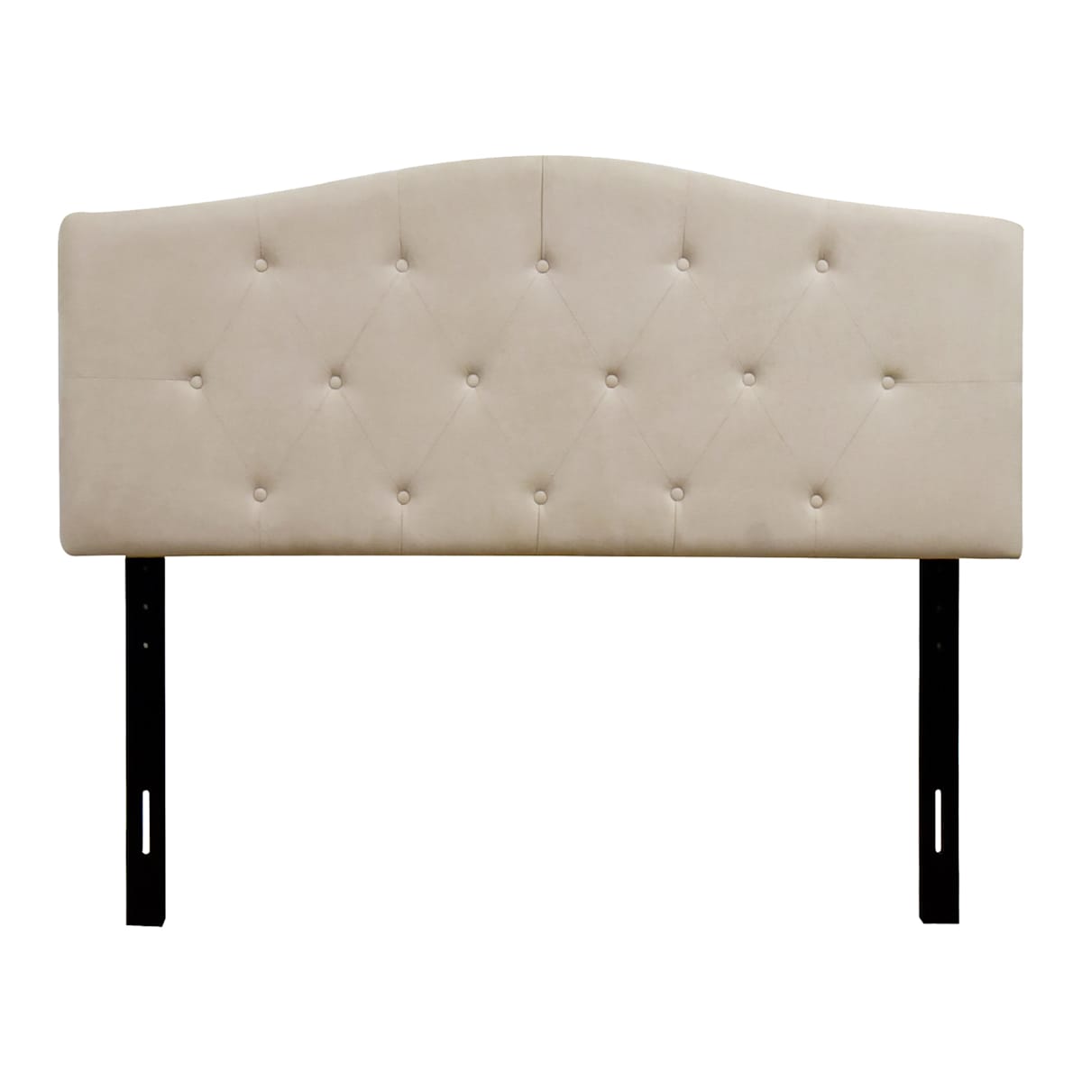 At Home Kane Beige Tufted Queen Headboard