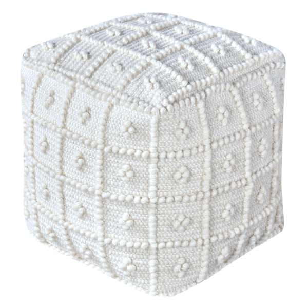 at home Knots Cream Pouf
