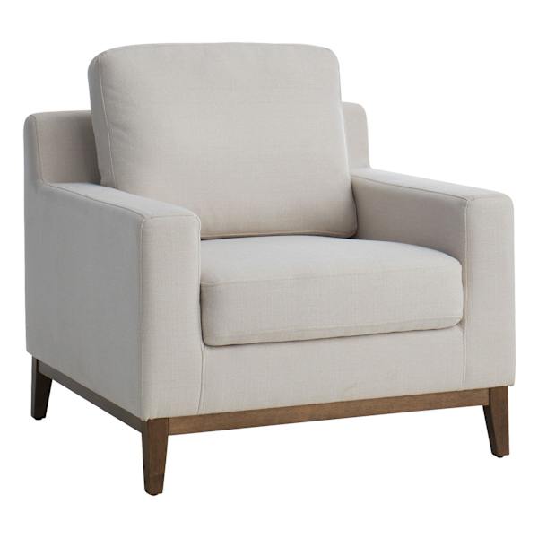 at home Knox Upholstered Wooden Accent Chair White