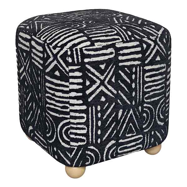 at home Kuba Ottoman Black
