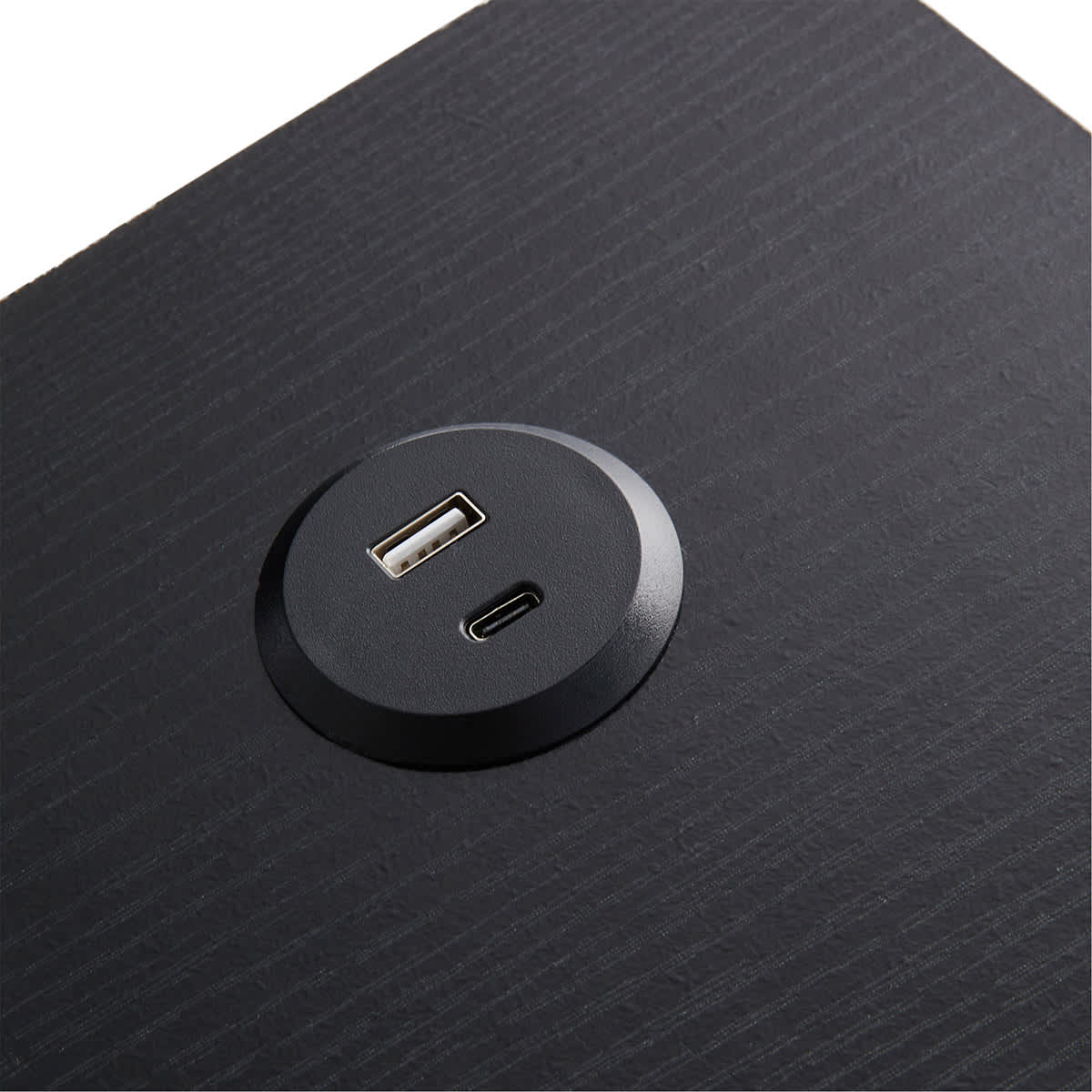 At Home Lance Wood & Metal Desk Black