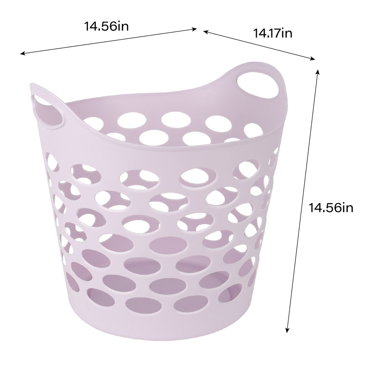 At Home Lavender Flexible Laundry Hamper 30l
