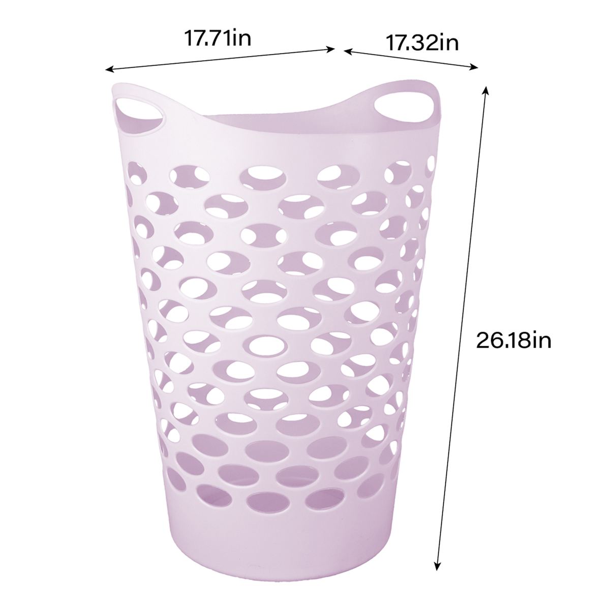 At Home Lavender Flexible Laundry Hamper 60l