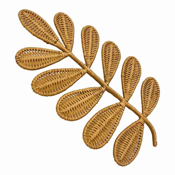 at home Leaf Rattan Wall Decor