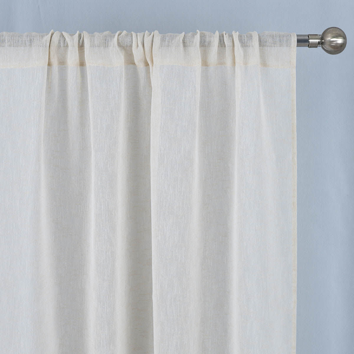 At Home Legacy Natural Sheer Curtain Panel 84"