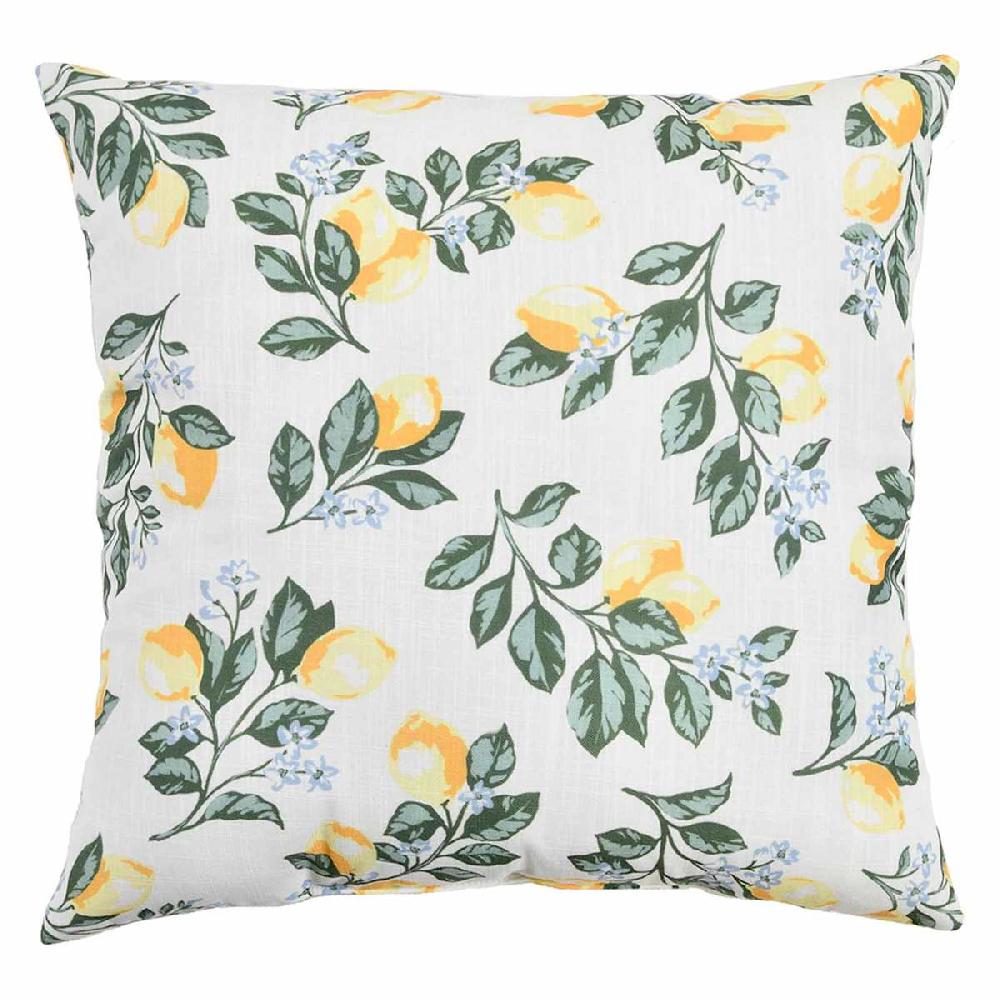At Home Lemon Print Throw Pillow 18"