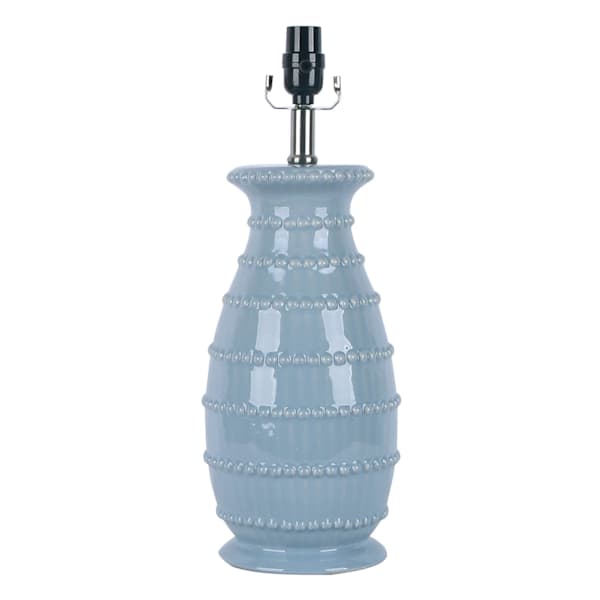 at home Light Blue Ceramic Medium Table Lamp 19"