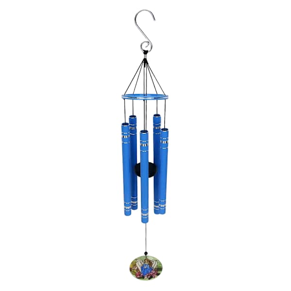at home Light Blue Metal Wind Chime 28"
