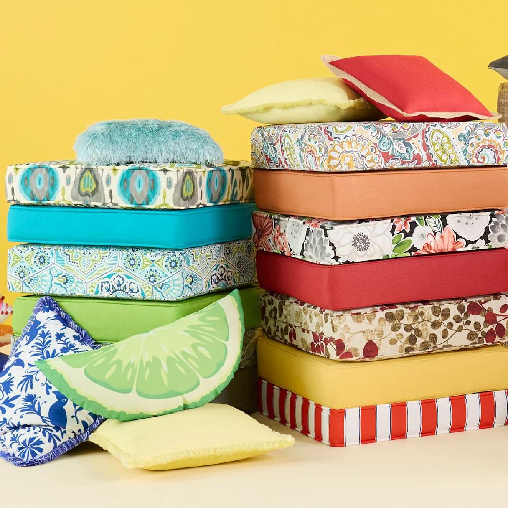 At Home Lime Slice Outdoor Throw Pillow 14x26