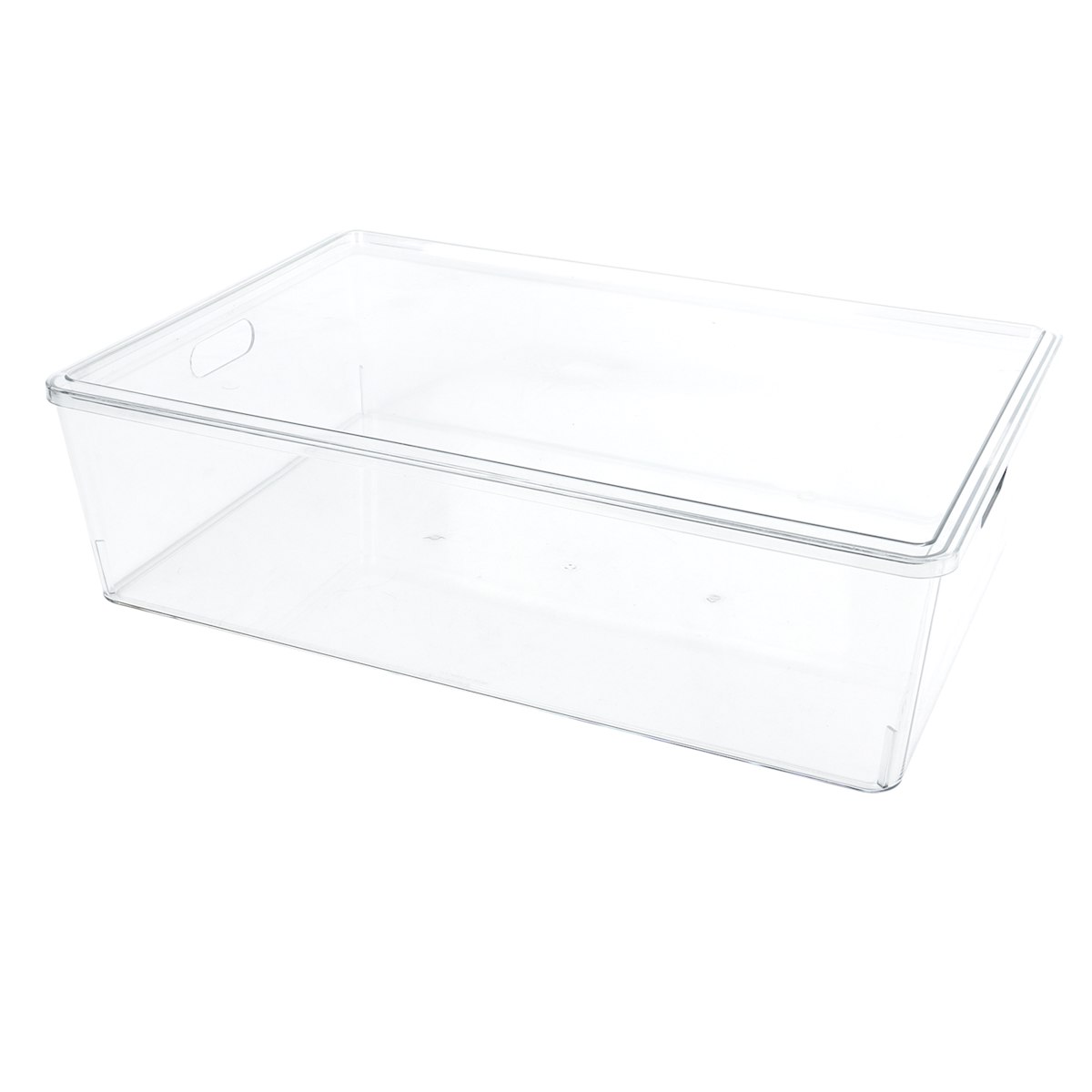 At Home Lisse Clear Bin With Lid 26l