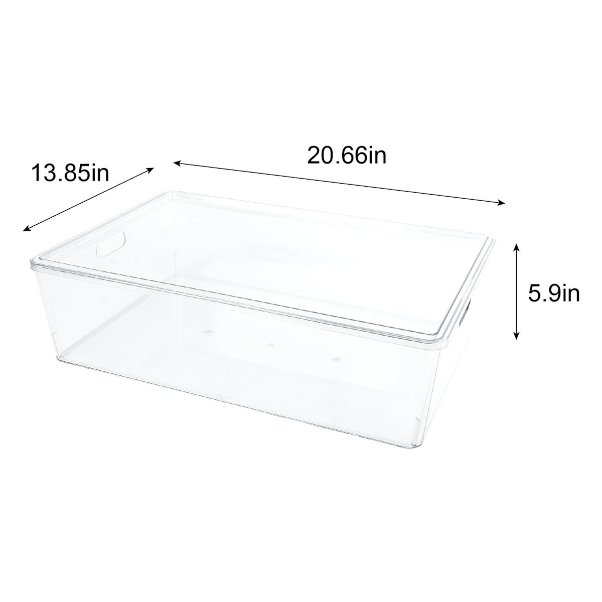 At Home Lisse Clear Bin With Lid 26l