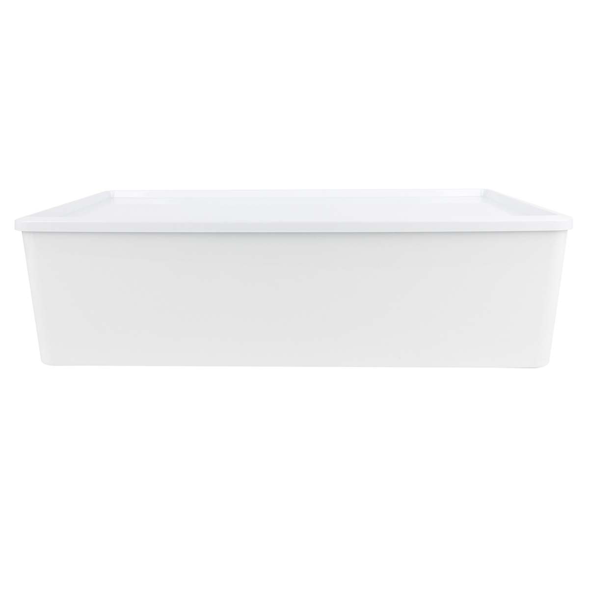 At Home Lisse White Bin With Lid 26l