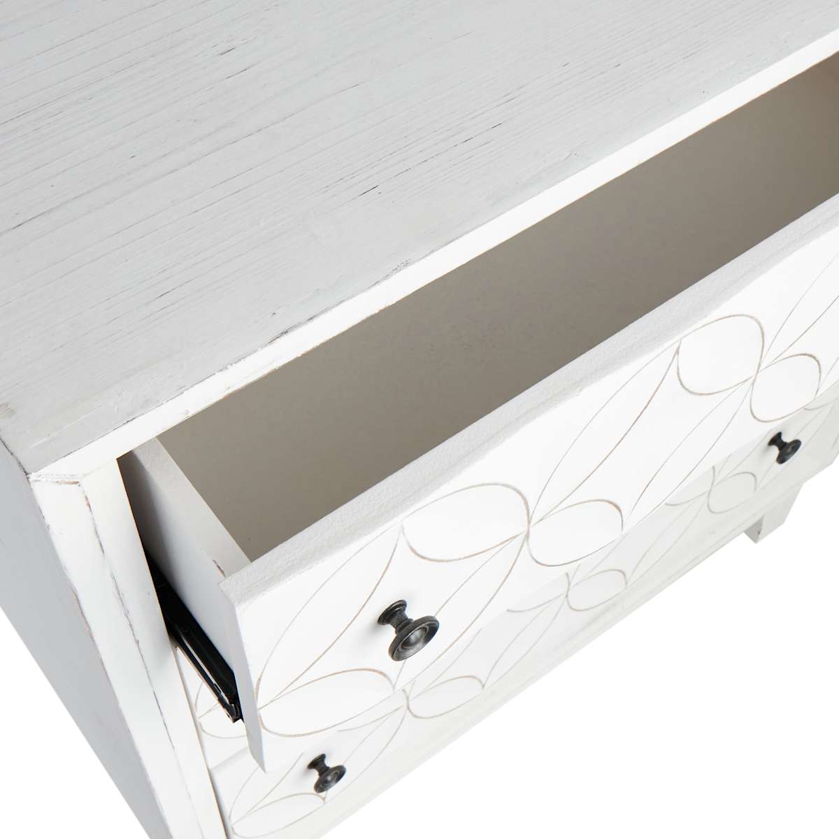At Home Lorie 3-Drawer Wooden Cabinet White