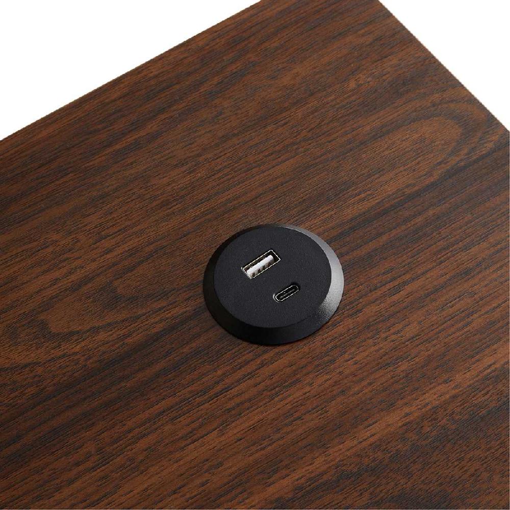 At Home Lorraine Desk Walnut Finish