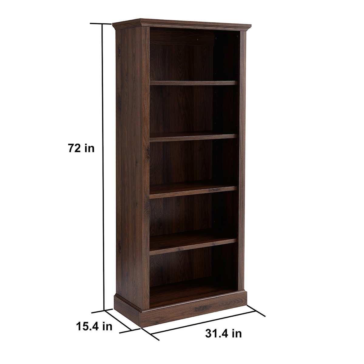 At Home Lorraine Wooden Shelf Walnut Finish