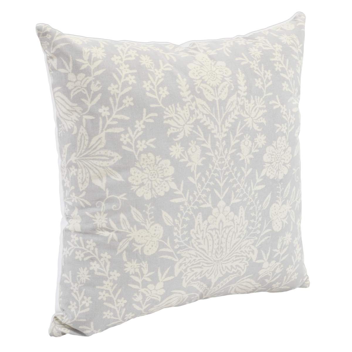 At Home Lotus Floral Print Throw Pillow 18"