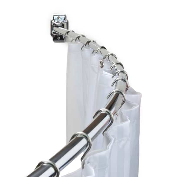 at home Manhattan Chrome Curved Shower Curtain Rod