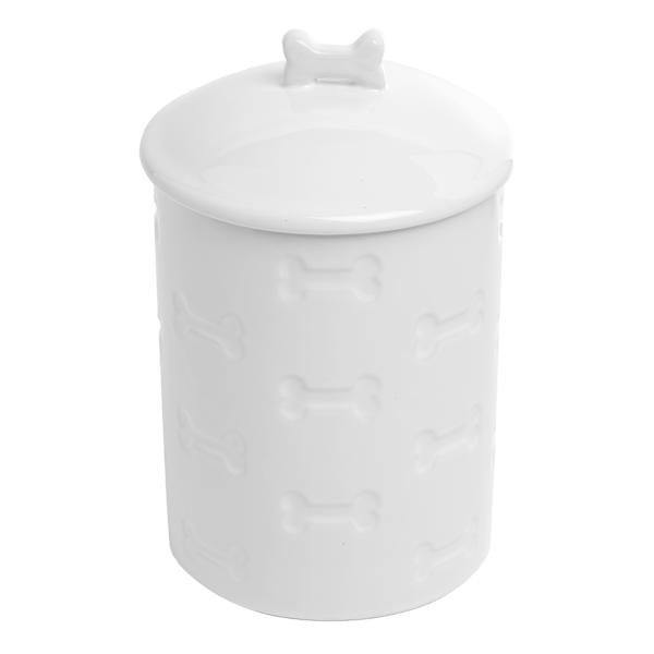 at home Manor White Ceramic Treat Jar 46oz