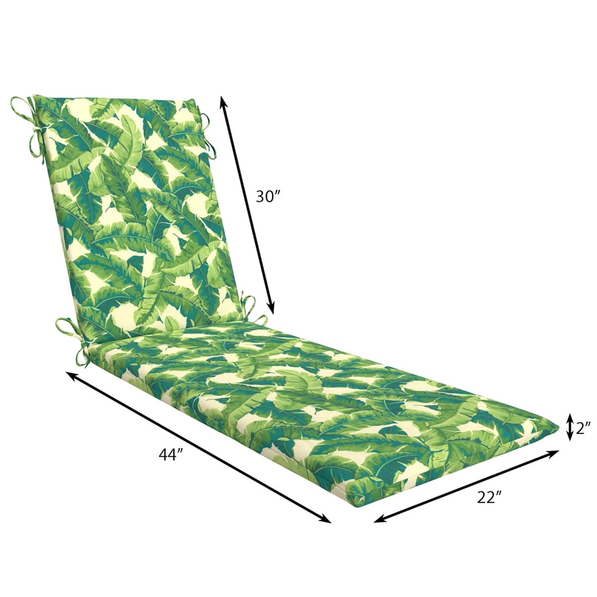 At Home Marconi Leaf Outdoor Chaise Lounge Cushion