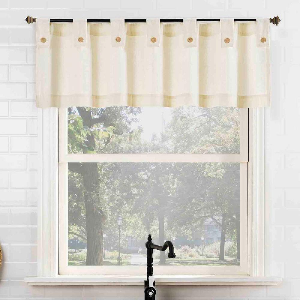 At Home Mason Cream Small Curtain Valance 54x14
