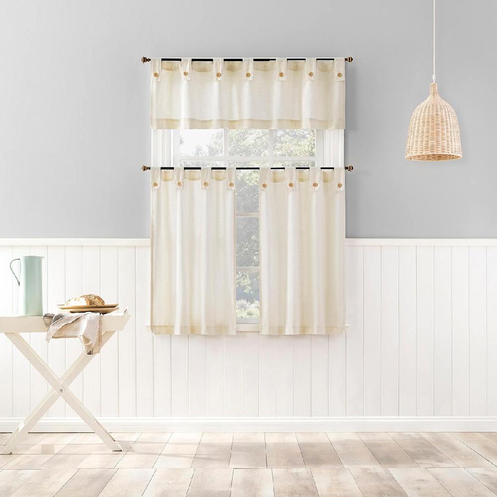 At Home Mason Cream Small Curtain Valance 54x14