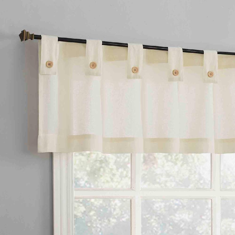 At Home Mason Cream Small Curtain Valance 54x14