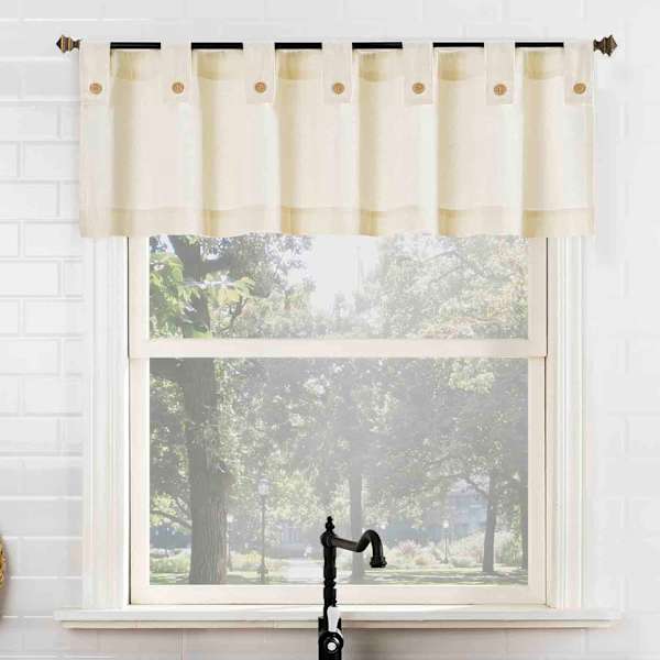 at home Mason Cream Small Curtain Valance 54x14