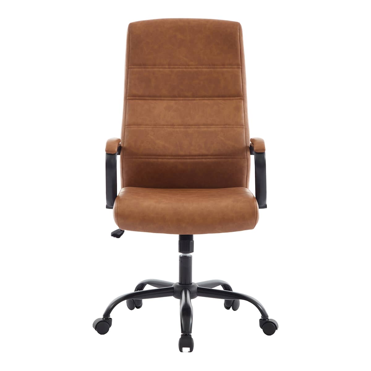 At Home Matthew Faux Leather Office Chair Cognac