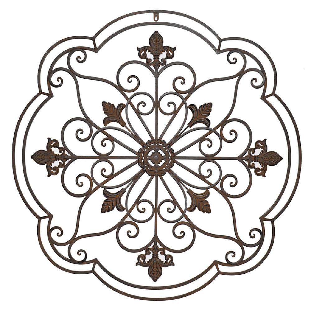 At Home Medallion Iron Outdoor Wall Decor 35"