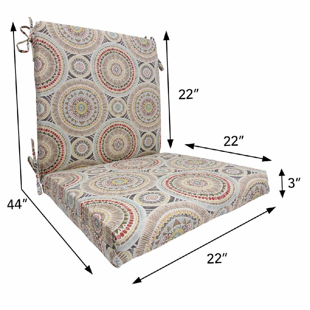 At Home Medallion Sandstone Hinged Outdoor Cushion