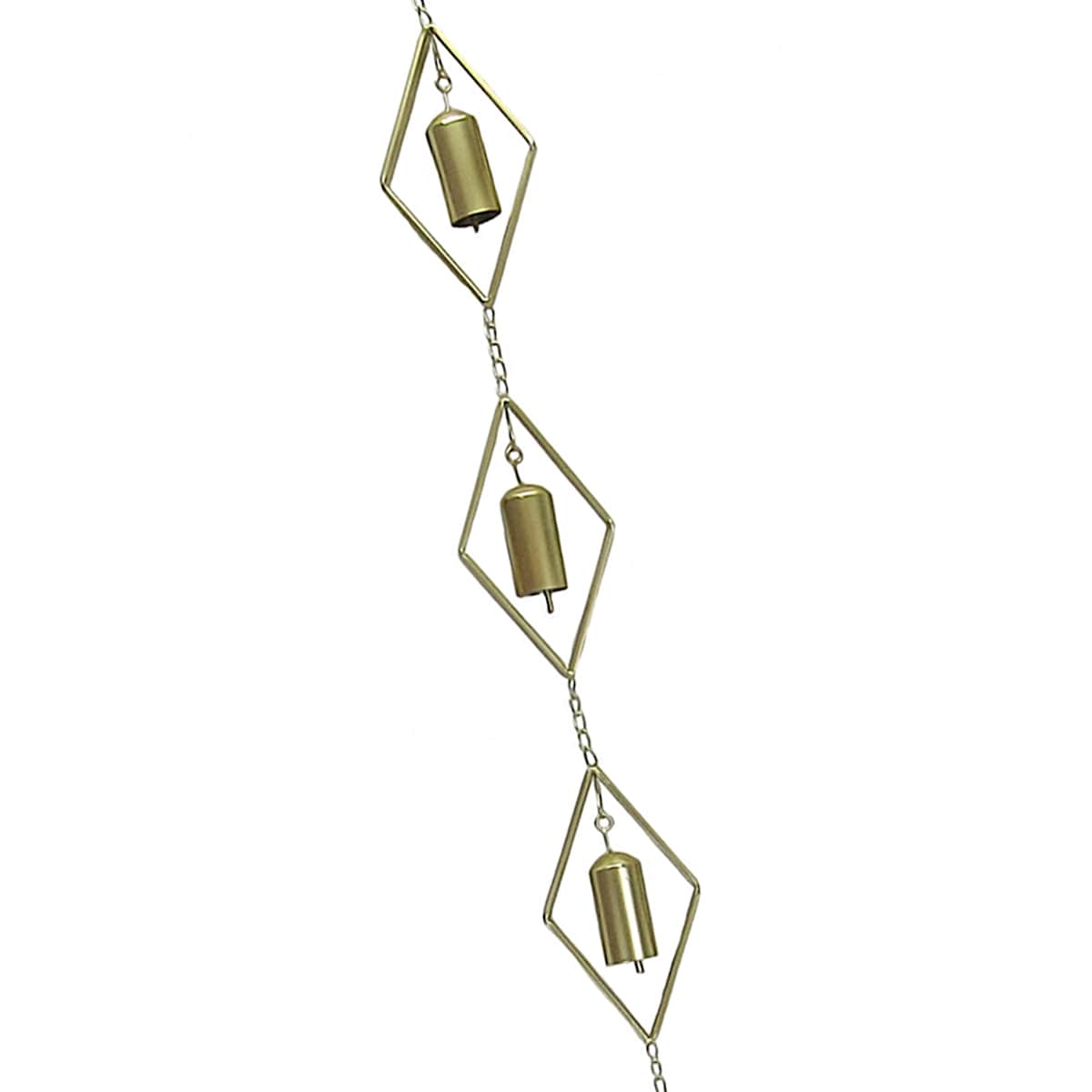 At Home Metal Diamond Gold Wind Chime 50"