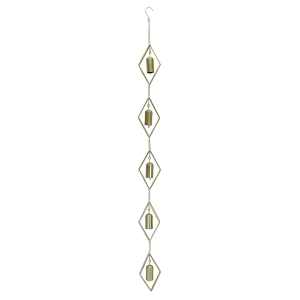 at home Metal Diamond Gold Wind Chime 50"