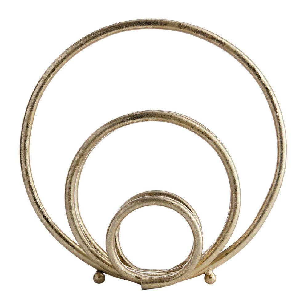 At Home Metal Gold Circle Figurine 12"