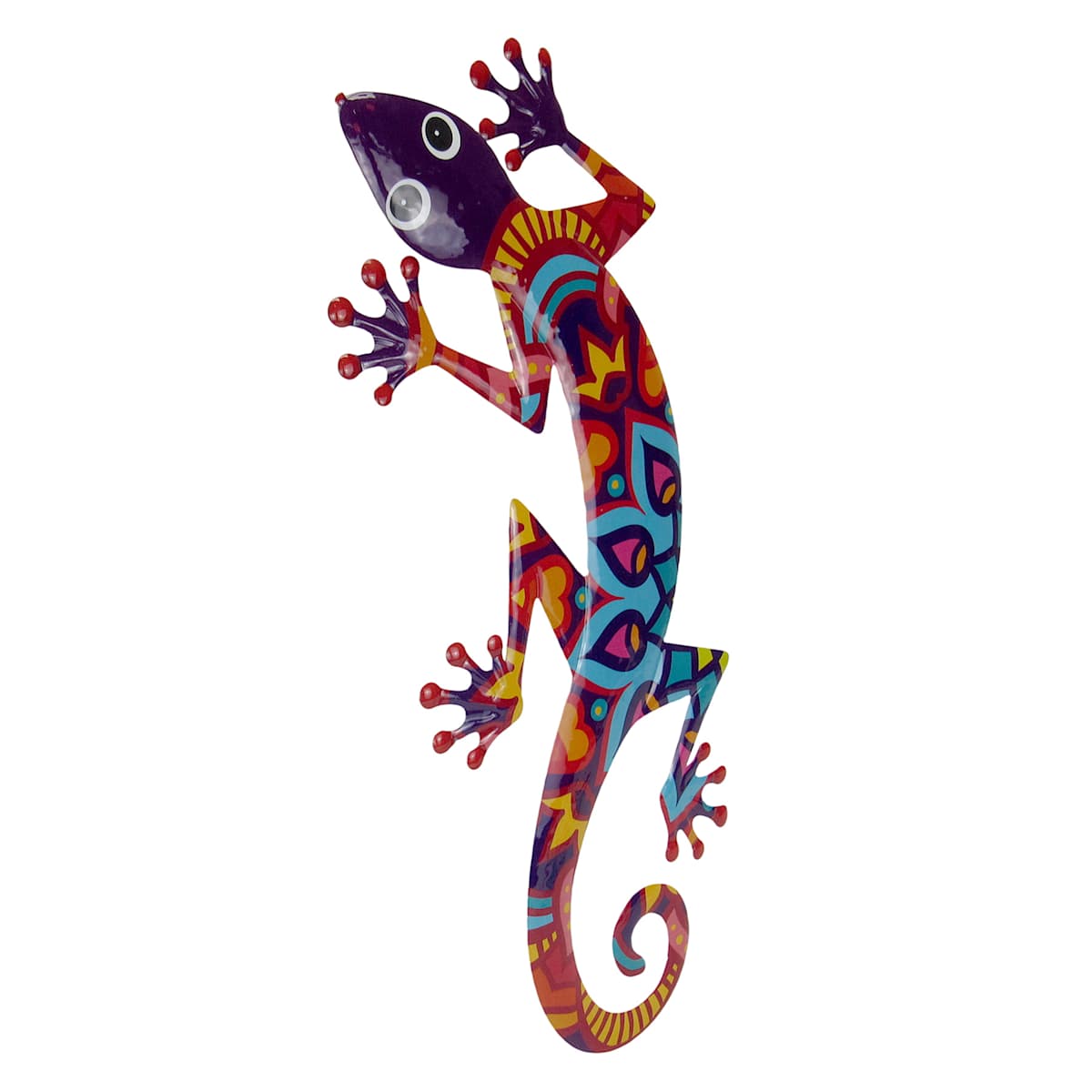 At Home Metal Talavera Gecko Outdoor Wall Decor 28"