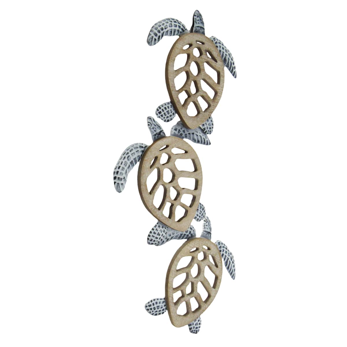 At Home Metal & Wood Turtles 24"