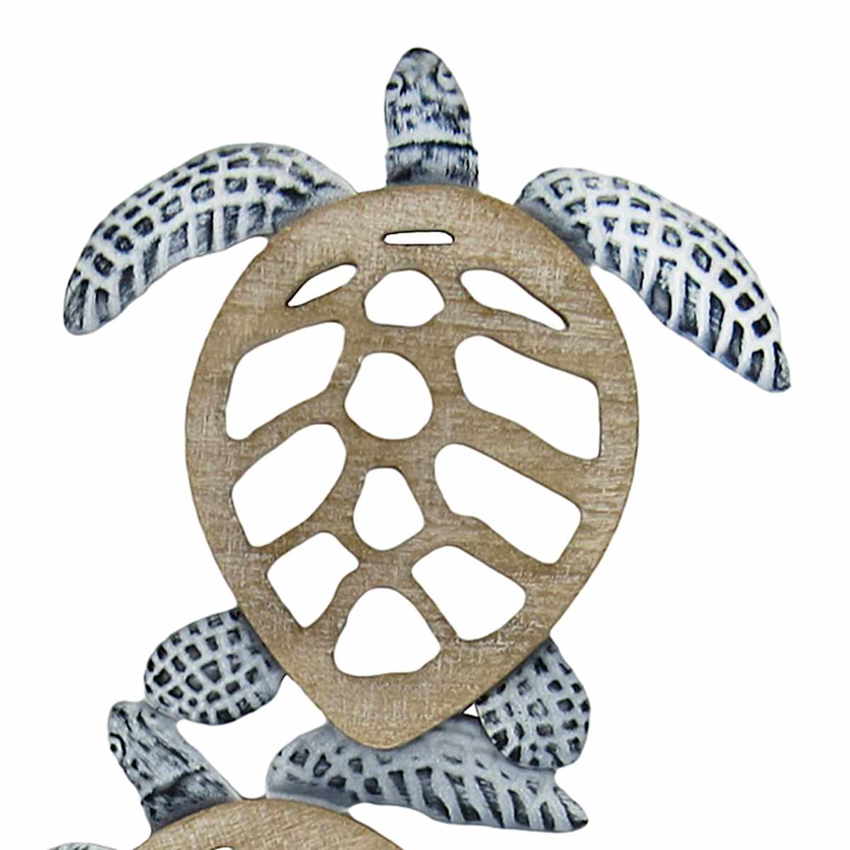 At Home Metal & Wood Turtles 24"