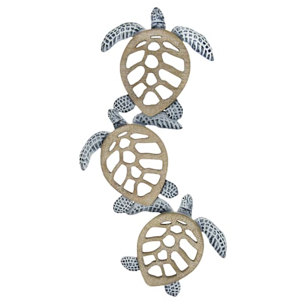 at home Metal & Wood Turtles 24"