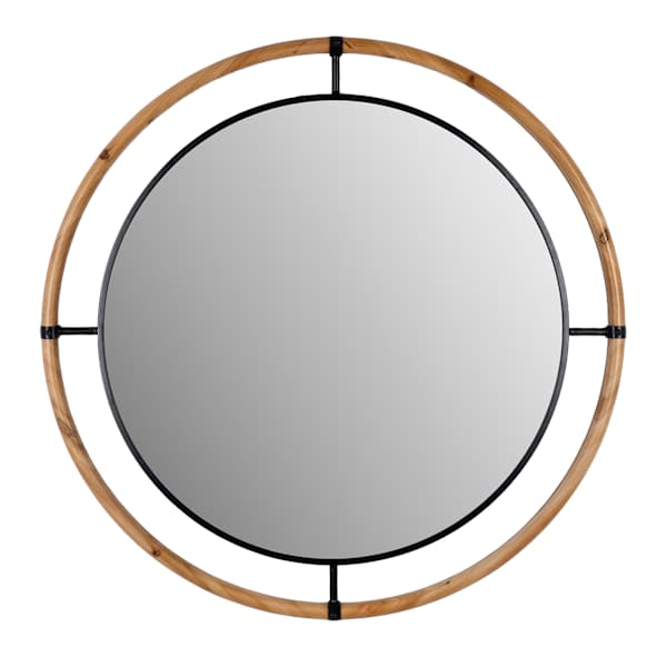 at home Metal & Wood Wall Mirror 36"
