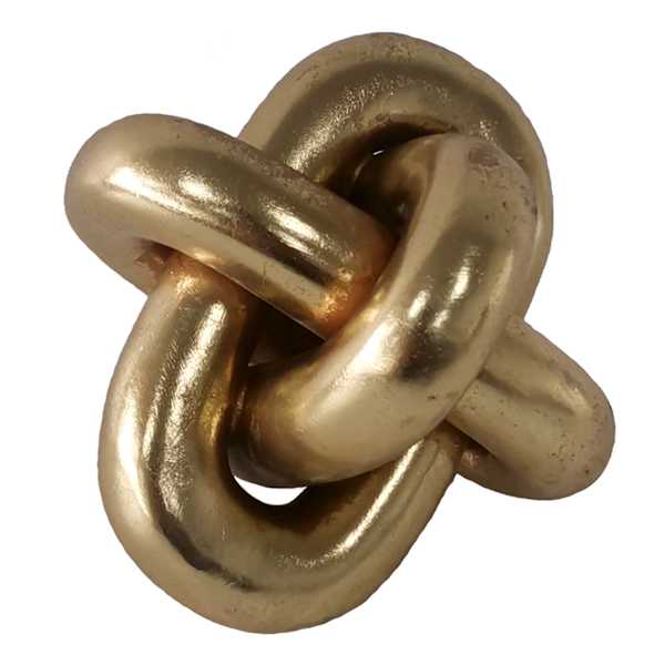 at home Metallic Knot Figurine 4"