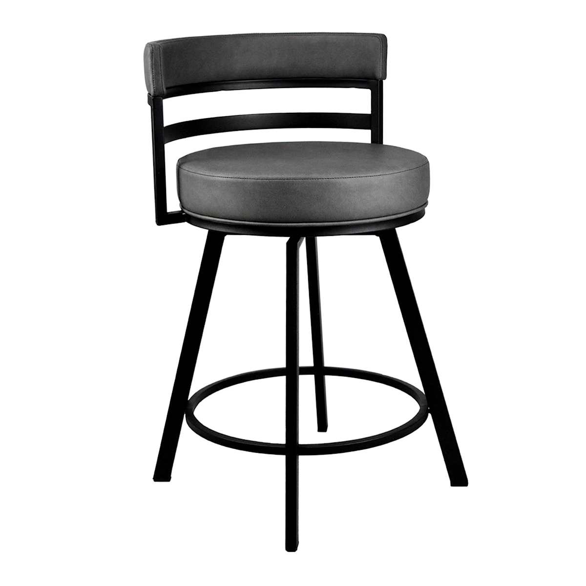 At Home Milo Counter Stool Dark Grey