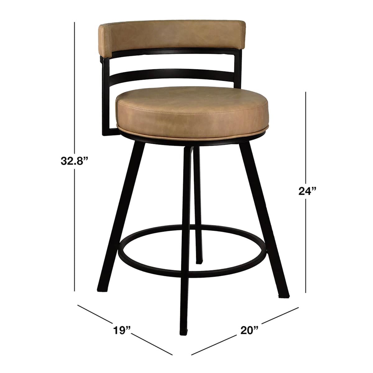 At Home Milo Counter Stool Tan
