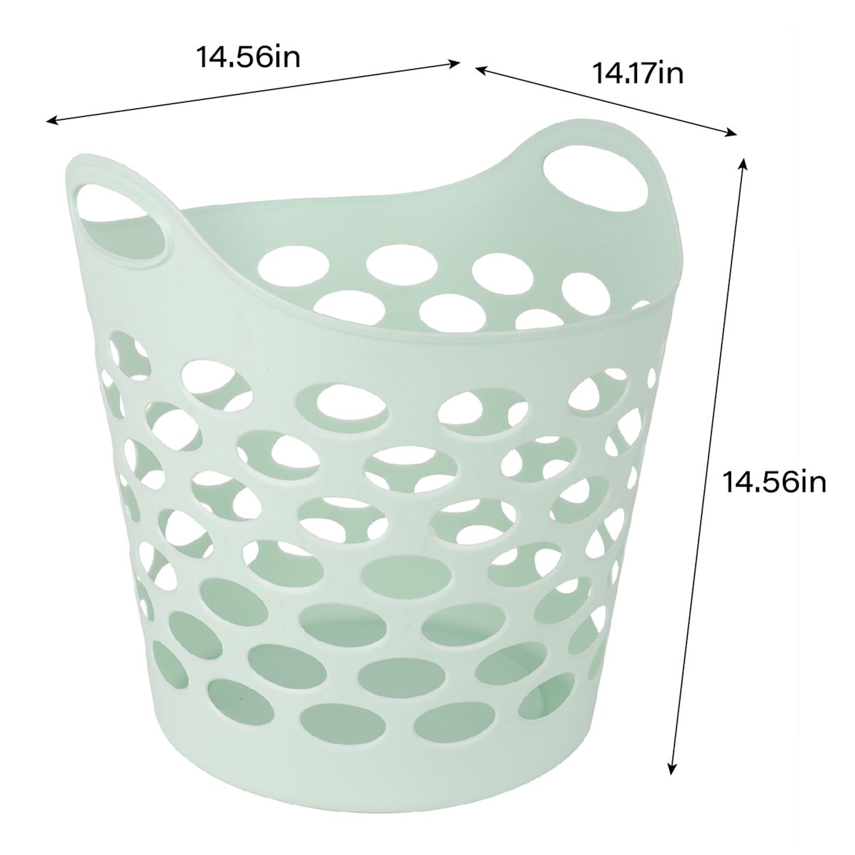 At Home Mint Flexible Laundry Hamper 30l