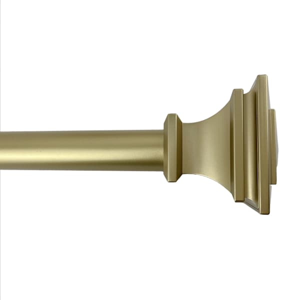 at home Mitchell 1" Brass Square Curtain Rod 18-36"