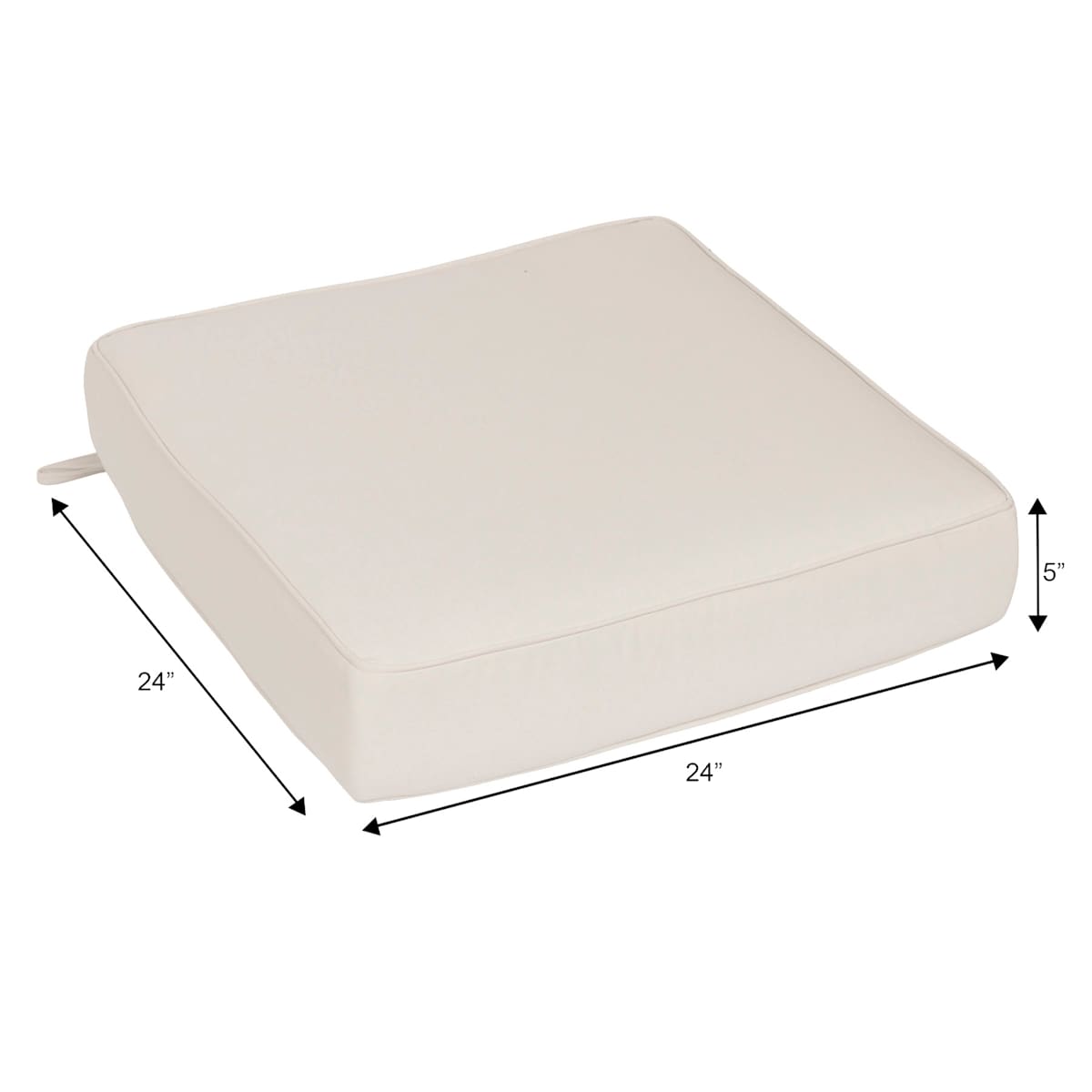 At Home Natural Canvas Outdoor Deep Seat Cushion