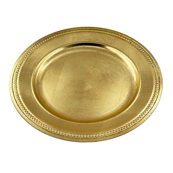 at home Natural Gold Charger Plate 13"